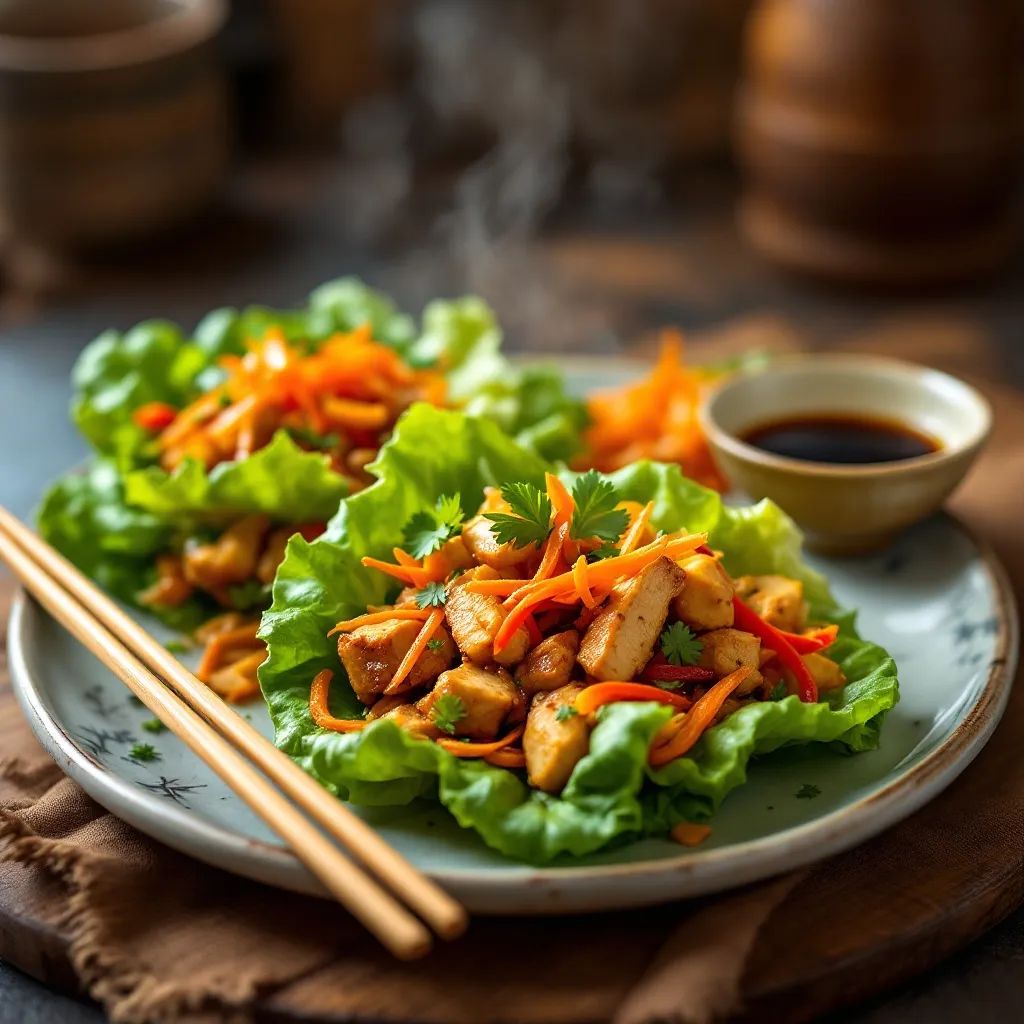 Teriyaki Chicken Lettuce Wraps