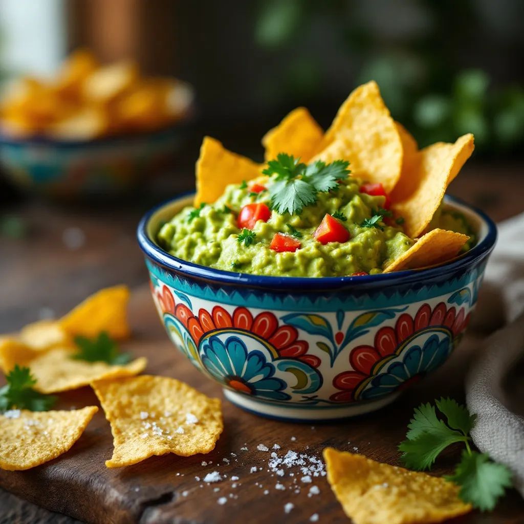 Classic Taco Chips with Spicy Guacamole